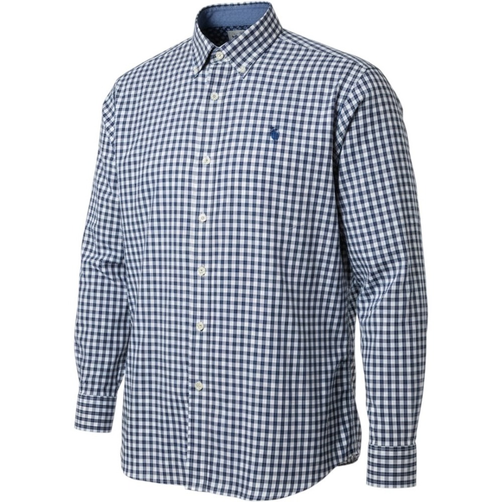 Cinch Mens XL Blue White Plaid Button Down Western Long Sleeve Cotton Shirt